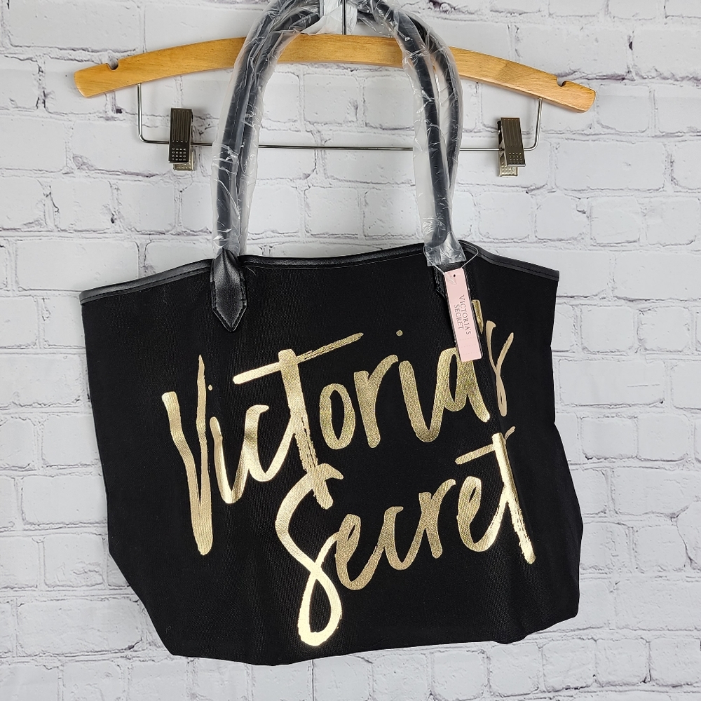 Victoria's Secret tote: Black and Gold